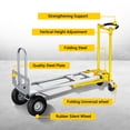 thumbnail image 6 of Dkenicor 800LB Heavy Duty 3-in-1 Convertible Hand Truck, Folding Dolly Cart with Retractable Handle and 4 Rubber Wheels for Moving, Travel, and Storage, 6 of 7