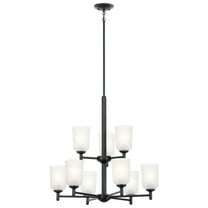 43672BK Kichler Lighting Shailene - 9 light 2-Tier Chandelier - 26.25 inches wide-Black Finish    -Traditional Installation