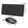 thumbnail image 3 of HLONK Wireless Keyboard and Mouse with Mouse Pad Ultra Slim Combo   2.4G USB Quiet Compact Scissor Switch Keyboard Mice Set   for Laptop/PC/Windows - Black, 3 of 8