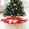 thumbnail image 5 of Christmas Tree Skirt Red Tree Skirts Bichon Frise Xmas Tree Skirt Tree Mat 48 Inch Dog Winter Christmas Decorations for Home, 5 of 6