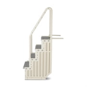 Confer Above Ground Swimming Pool Ladder 4 Stair Step Entry System, Gray