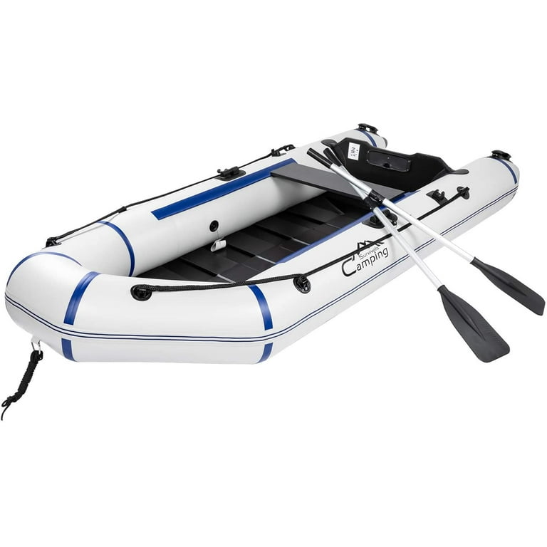 Inflatable Boat Dinghy Kayak 1-4 Adults Person For Fishing Playing W/Oars g  C6D2