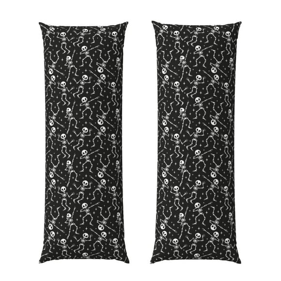 Balery Retro Skeleton Dancing On Halloween Party Funda Protectora para Almohada Corporal de Algodón Hipoalergénico con Cierre(55 x 21 pulgadas), Almohadas No Incluidas