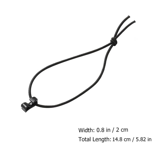 OUNONA 15Pcs Black Elastic Bungee Cord Straps with Adjustable Rope Clips for Secure Storage and Fastening
