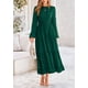 thumbnail image 3 of Vestido largo PRETTYGARDEN para mujer, otoño, primavera, verde oscuro, 3 of 8