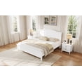 thumbnail image 3 of Noble House Full Platform Bed with Headboard,Wooden Slat Support Legs,No Box Spring Needed,White, 3 of 12