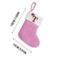 thumbnail image 3 of Beautynvta 2 Pcs Christmas Stockings with Initials, 7.1'' Personalized Embroidered Xmas Stockings, Knited Pink White Christmas Stocking for Family Holiday Decorations and Xmas Tree Fireplace, T, 3 of 5
