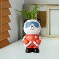 thumbnail image 3 of Figura de astronauta panda, escultura animal para decoración de sala de estar, figura decorativa Naranja, 3 of 7