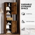 thumbnail image 3 of Vintage Narrow Storage Cabinet with 1 Drawer and 7 Storage Areas - Multipurpose for Multiple Room Scenarios, 3 of 7