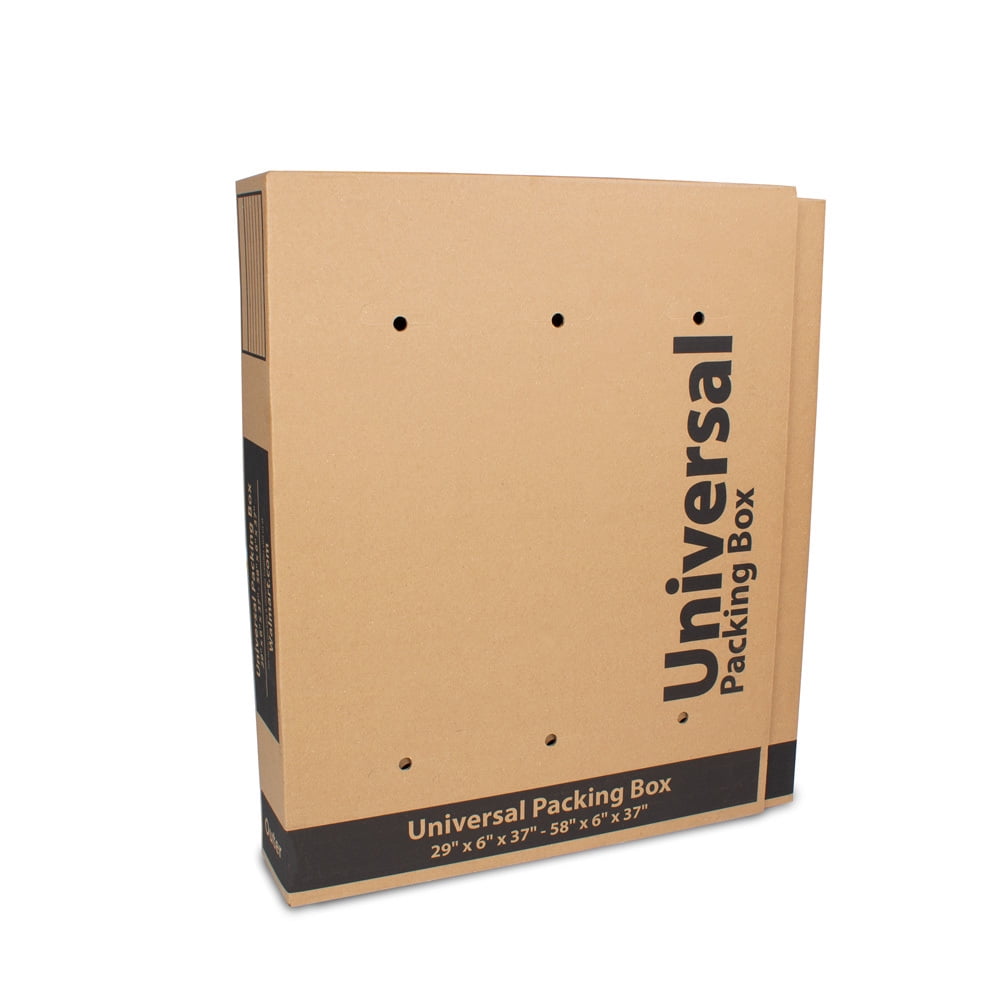 Pen+Gear Universal Packing Box with Bubble Roll and 4 Foam Corners, Fits up to 55 in TVs