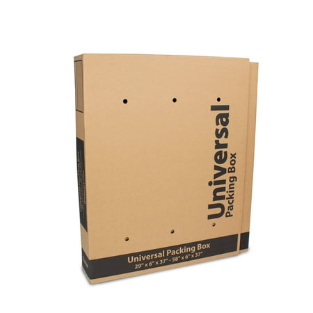 Pen + Gear Universal Packing Box, Recycled Kraft Moving and Storage Box, Fits up to 58L x 6W x 37H