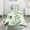 Green Leaves Modern, variant on Golden Leaves Pattern Duvet Cover and Pillowcase Set for Single Bedding, Bedroom Accessories for Kids Teens