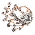 thumbnail image 4 of Broche de cristal con forma de Animal de para mujer, Pin, disfraz, regalo de joyería de boda Blanco Yuyangstore broches de cristal para las mujeres, 4 of 6