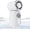 A, variant on 3-In-1 Rechargeable Mini Clip On Cooling Fan Ice Cooling 5 Speeds 360 Rotating Detachable For Waist Bag Neck