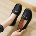 thumbnail image 4 of Elecsop Loafers for Women, Casual Metal Buckle Slip on Shoes, Comfortable Lightweight Leather Flats for Walking, 4 of 9