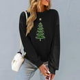 thumbnail image 4 of Christmas Sweatshirt for Womens Fashion Crewneck Christmas Tree Printed Pullover Top Winter Long Sleeve Sweaters Loose Plus Size Blouses Tops, 4 of 6