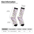 thumbnail image 2 of KLL Lavender Flowers Print Cool Socks Men's Women's Crew Socks Funny Crazy Novelty Stockings, 2 of 6