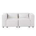 thumbnail image 6 of 2 Seat Sectional Couches, Chenille Fabric Modular Couch, Sectional Couches for Living Room,Bedroom, Apartment, Office, Beige, 6 of 7