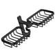 thumbnail image 4 of Estante para jabón de baño doble Caja de jabón para soporte de estante de pared sin perforaciones sin perforaciones de aluminio, negro AweSitey JJ19660-03, 4 of 6