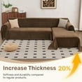 thumbnail image 4 of Couch Covers, 2 Pieces Washable L Shaped Couch Covers Sofa Blanket for Dogs Pet Friendly Sectional Sofa Slipcovers Furniture Protector,71"x 110"+ 71"x 118",(X-Large,Coffee), 4 of 16