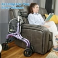 thumbnail image 6 of Planetwalk 3-Wheel Foldable Mobility Walker for Seniors - Lightweight Adjustable Frame (Purple), 6 of 9