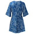 thumbnail image 3 of Women's Casual Tennis Dress Women's 2023 Lady Elegant Knitting Lace Cape Dress Plus Size Fashion Printing Neck Half Sleeve Pencil Dresses Blue L, 3 of 4