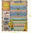 thumbnail image 2 of Love Letter to My Daughter Blanket, Gifts for Daughters from Mom, You are My Sunshine Throw Blanket for Daughter Birthday Anniversary, Sunflower Super Soft Fleece Blankets for Bed Travel 50x60inch, 2 of 6