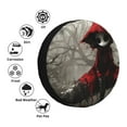 thumbnail image 4 of Gaeub Dark Red Hooded Girl 14-17in Tire Cover, Spare Tire Cover, for Camper Caravan, Trailer, Car, Truck, SUV, Jeep-15 inch, 4 of 6