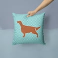 thumbnail image 2 of Carolines Treasures BB3693PW1414 Irish Setter Checkerboard Blue Fabric Decorative Pillow, 2 of 4