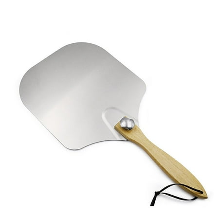 

Stainless Steel Pizza Cutter Server Aluminum Metal Pizza Turning Peel Set Folding Wooden Handle Accessories Pizza Shovel