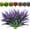 Light Purple Grass Plant, variant on 8 count Outdoor Artificial Tall Grass Faux Tropical Bushes Decor Fall Winter Summer Planters Patio Front Door Porch Plastic Greenery & Shrubs Decoration