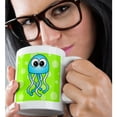 thumbnail image 2 of 3drose, Blue Kawaii Jellyfish, 11oz Mug, 2 of 6