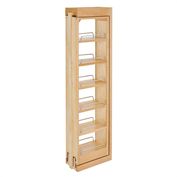 Rev-A-Shelf 3" x 36" 5-Shelf Wall Filler Pullout, Natural
