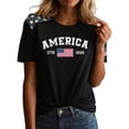 thumbnail image 5 of idosla 250 Anniversary USA Shirt Women's Short Sleeve T-Shirt Patriotic American Flag Eagle Tops 1776-2026 Tshirt Gifts (White, XXL), 5 of 7