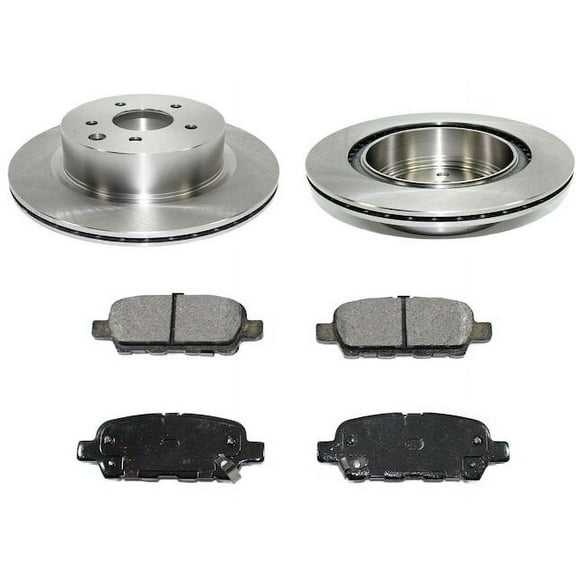 Rear Brake Pad and Rotor Kit - Compatible with 2005 - 2008 INFINITI G35 2006 2007