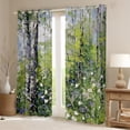 thumbnail image 2 of Manfei Jungle Tree Blackout Curtains Set of 2 (52x84 Each) for Teen, Cartoon Flower Floral Window Curtains, Oil Printing Artwork Curtains and Drapes, Curtains and Drapes Bedroom Decor, 2 of 6