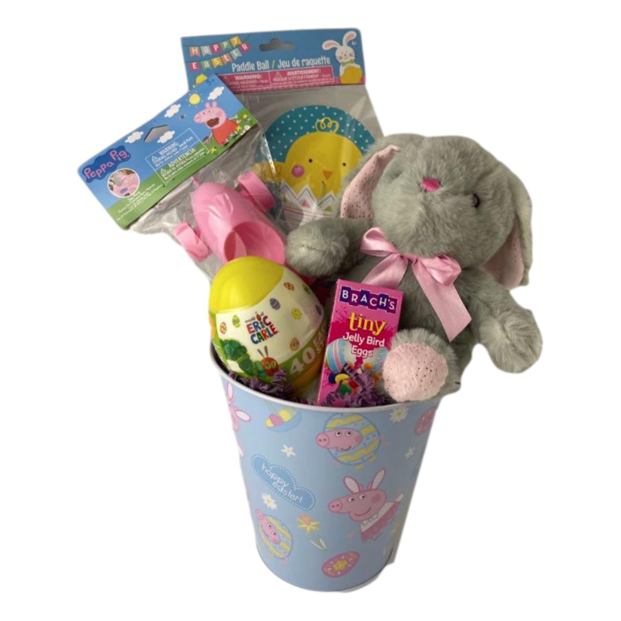Peppa Pig Easter Basket for Girls Filled Candy Snacks Toys Plush