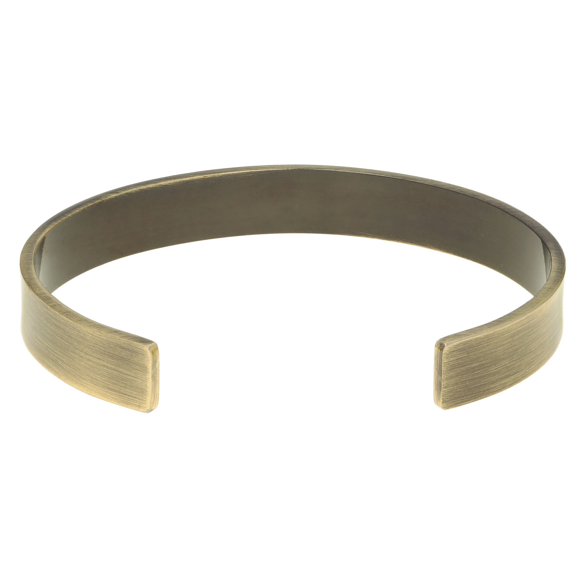 Metro Jewelry Stainless Steel with Antique Ion Plating Bangle Cuff Bracelet for Men - 8MM Wide