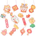 thumbnail image 6 of LABSERRON Spring Festival Pendants Orange Paper 4Pcs 23.58X3.93X0.04In, 6 of 10