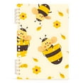 thumbnail image 2 of Cartoon Bees Honey Ring Binder Notebook Journey Note Diary College Ruled Spiral Notebook Study Loose Leaf Paper A5 60 Pages, 2 of 8
