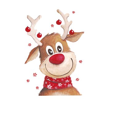 HEVIRGO Christmas Heat Transfer Patch Elk Santa Claus Heat Transfer Film DIY Cartoon Heat Transfer Sticker for Festival