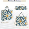 thumbnail image 6 of FORMRS Womens Corduroy Tote Bag Crossbody Shoulder Purse Handbag with Detachable Strap, Whimsy Daisy Pattern, 6 of 7