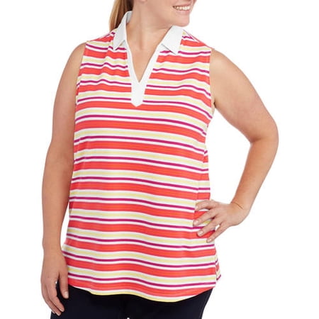 women's plus size white polo shirt