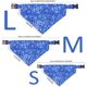 thumbnail image 2 of Pañuelo tipo bandana ajustable y moderno para cachorros, perros pequeños y gatos (S, azul), 2 of 4