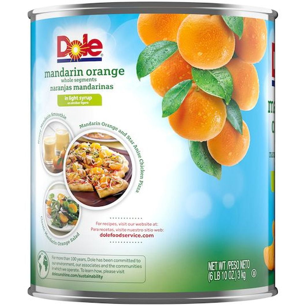 Dole Mandarin Orange in Light Syrup, 100 Ounce -- 6 per case.