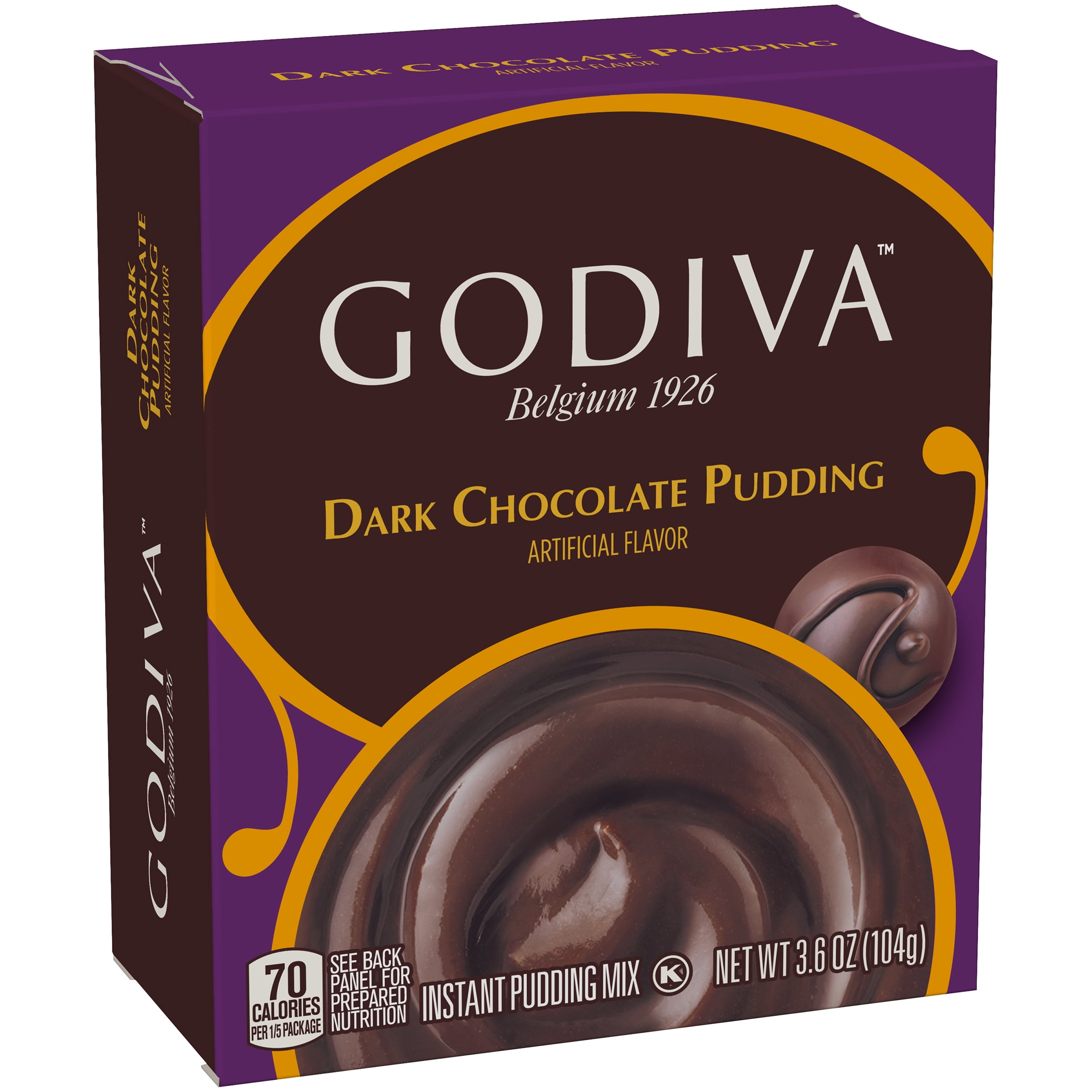 Godiva Dark Chocolate Pudding Mix, 3.6 oz Box