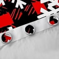 thumbnail image 4 of jejeloiu Christmas Snowflake Black Out Curtains,Abstract Geometric Grid Curtains Pack of 2 (42x63 Each),Red White Black Bedroom Curtains For Boy Kids,Microfiber Bedroom Decor, 4 of 6