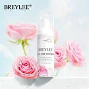 BREYLEE Rose Eyelash Extension Cleanser Beauty Care Shampoo Foam & Brushes Oil Eyelid Cleanser for Makeup Remover Deep cleansing(60ml, 2 fl oz) for Home Use