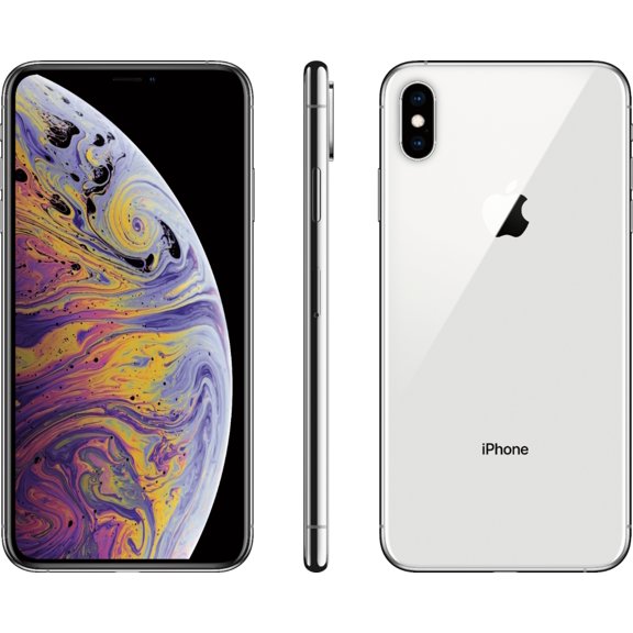 Restored Apple iPhone XS Max 512GB Silver Fully Unlocked Smartphone (Refurbished)