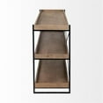 thumbnail image 3 of Maklaine Wood & Iron Console Table in Brown and Black, 3 of 4